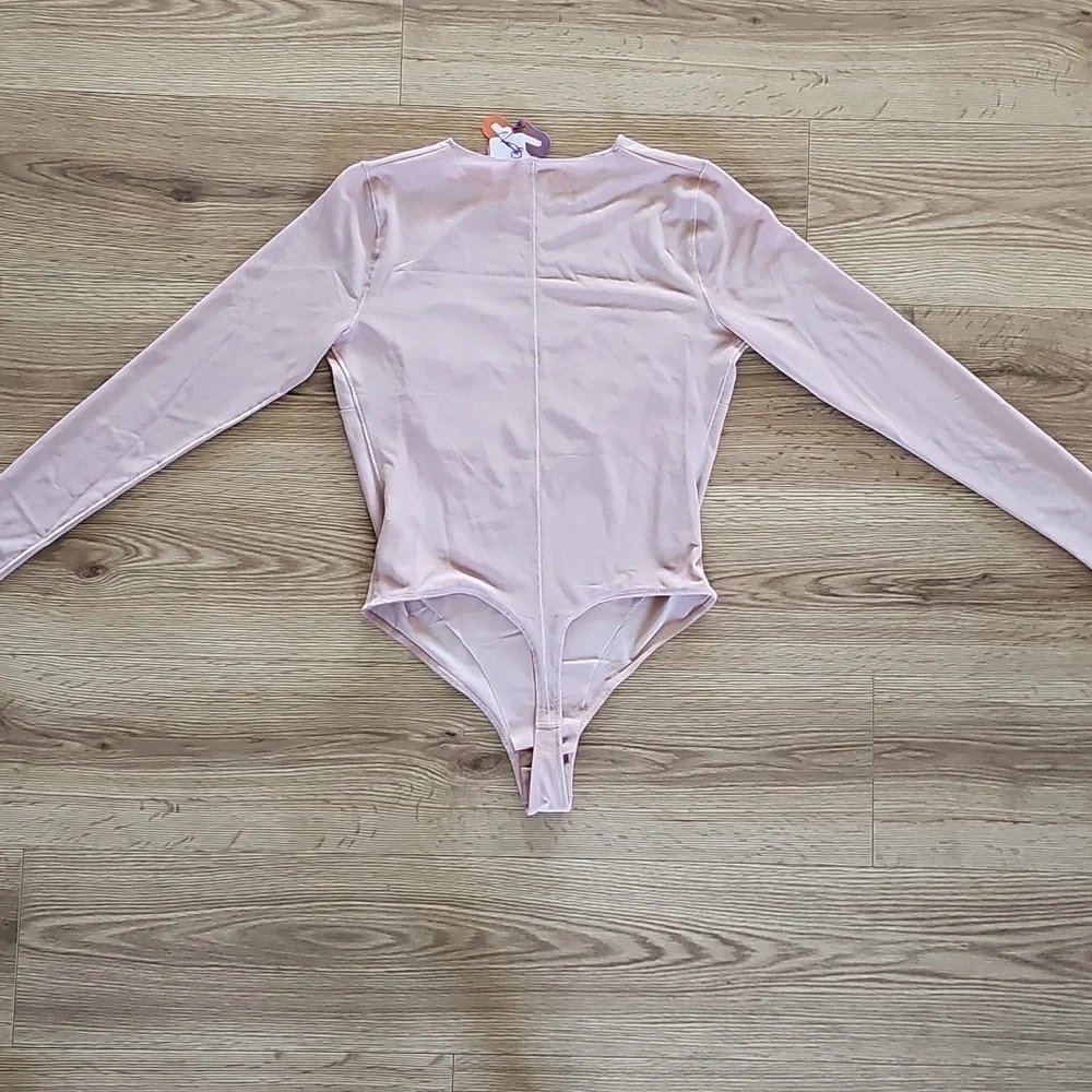 YITTY Blush Long Sleeve Bodysuit, Size Large